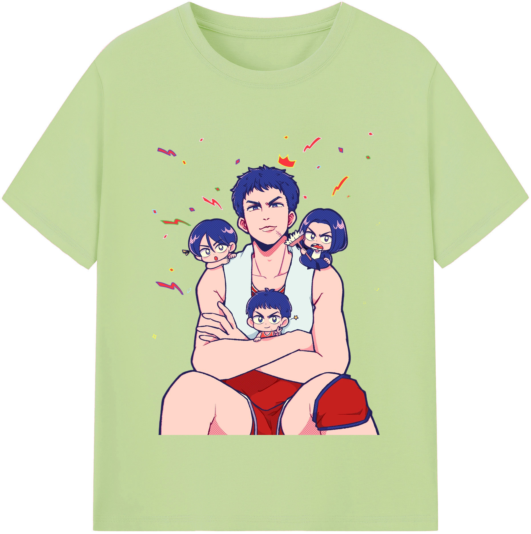 SLAM DUNK／スラムダンク 綿100％半袖Tシャツ（フロントプリント）